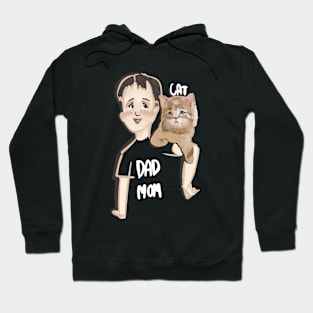 Cat family dad and mom Hoodie